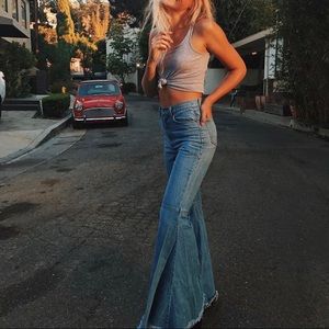 Blue denim bell bottom flare jeans (CarMar)